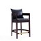 Manhattan Comfort Ritz Counter Stool in Black and Dark Walnut, PK2 2-CS006-BK - alternate 5